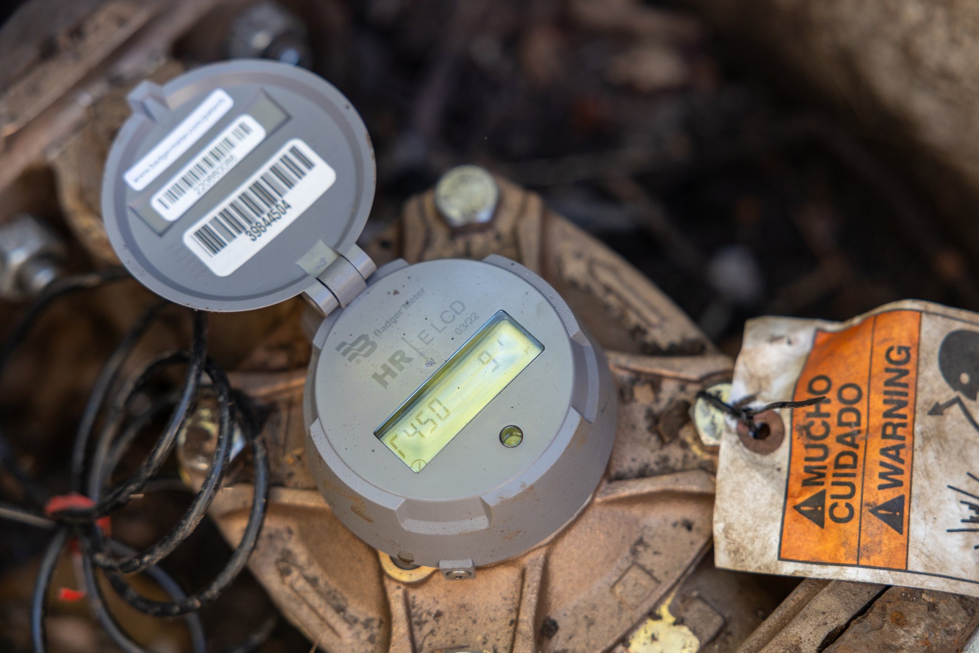 Smart water meter providing real-time usage data to support water conservation and demand management.