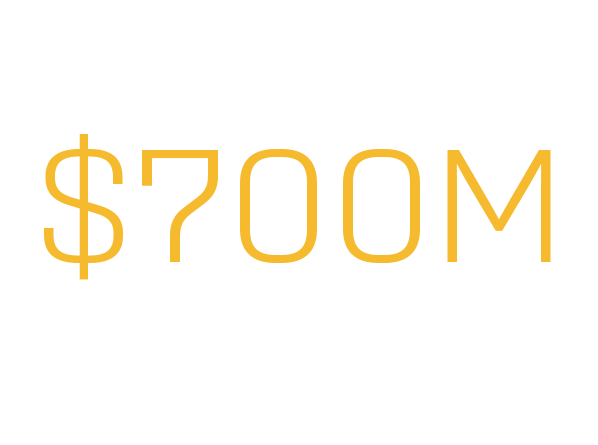 Proof in Numbers graphic displaying “$700M” in energy cost savings over 11 years.