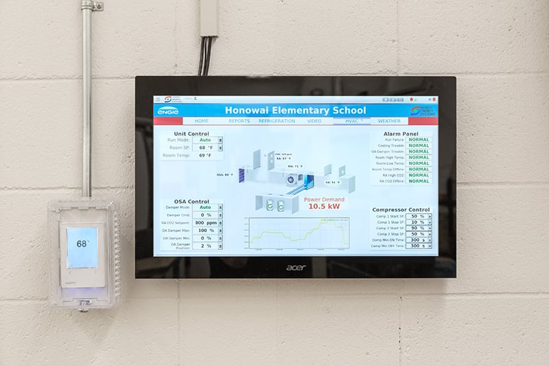 Building automation system interface used to monitor, control, and optimize facility energy performance.