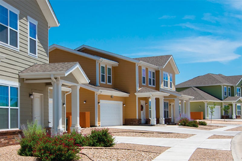 Renovated military housing developed through the OPTERRA and Balfour Beatty Communities modernization project at Fort Eustis and Fort Story.