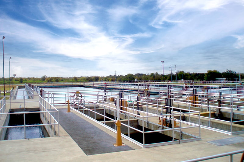 Wastewater treatment facility infrastructure designed to improve operational efficiency, system performance, and resource management.