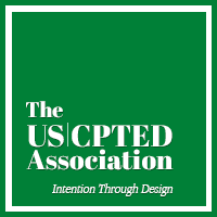 US CPTED Association logo in white text on a green square background.