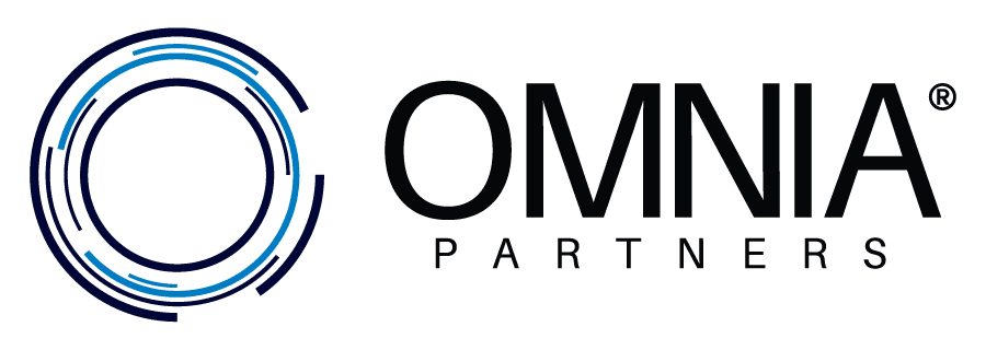 OMNIA Partners logo with circular blue graphic and company name.